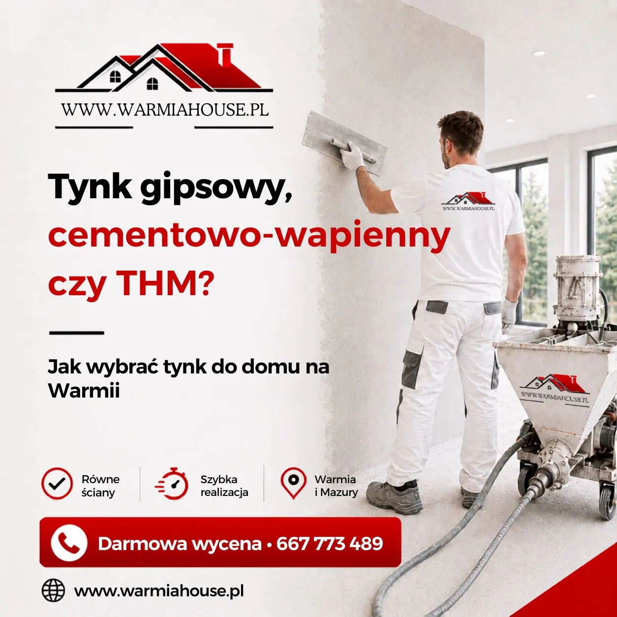 Tynk gipsowy, cementowo-wapienny czy THM? Jak wybrać tynk do domu na Warmii